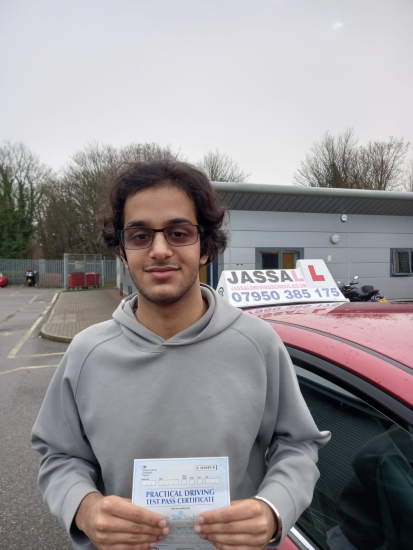 Congratulations Karan on passing your Driving Test in Uxbridge!..Jassal is a very patient and calm instructor, keeping your nerves down during what can be a very stressful experience. Overall, would highly recommend