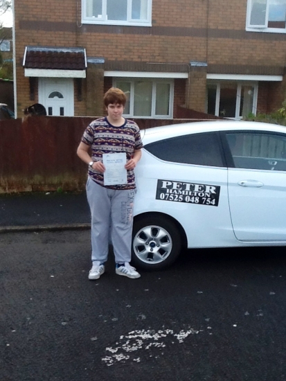 Peter you were a great instructor You taught my mam how to drive and myself and we both passed first time I´d recommend you to anyone your really calm and you made learning less nerve racking<br />
<br />
 Thank you :