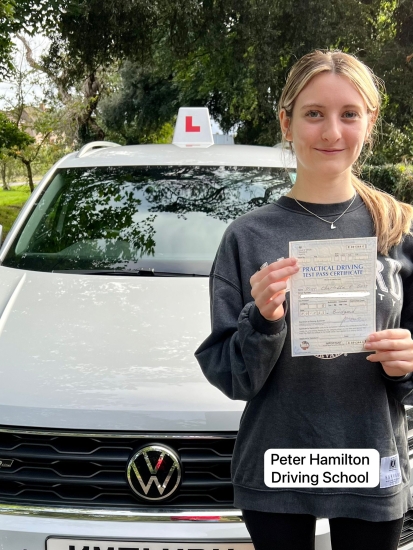 Peter Hamilton is an amazing instructor! He is always friendly and understanding when I was nervous or struggled in a lesson. He really helped me progress with my driving, passing 3 months after my first lesson. I would 100% recommend him to anyone!