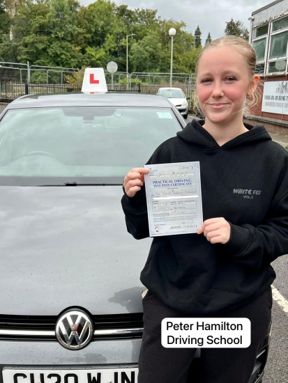 Justine Hardwicke From Bridgend Driving test pass