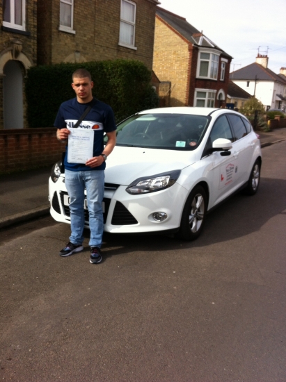 Great result for Aston from March who passed his test today13415