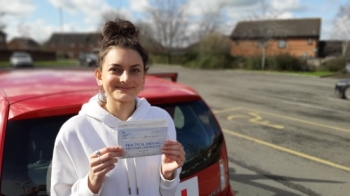 A happy day for Amy Gupta, who passed her driving test today at Trowbridge. 1st attempt, just 4 driving faults, an excellent drive. <br />
<br />
Congratulations Amy, from Roger your instructor and all at StreetDrive, Enjoy!<br />
<br />
Passed Friday 4th March 2022.