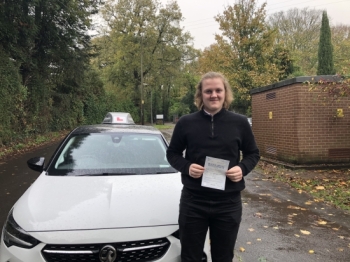 Passed 1st attempt with ZERO driving faults. <br />
<br />
“Louise” is a brilliant teacher and definitely helped with the last large push before test she has been an amazing instructor and helping hand.<br />
<br />
Passed Wednesday 16th November 2022.
