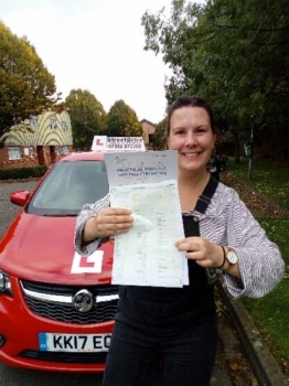 Passed with “ZERO” Driving Faults <br />
<br />
I learnt to drive with Andy' and passed with zero faults. I was a very nervous driver and Andy has been excellent in keeping me calm and positive. <br />
<br />
'Andy' clearly explains everything and I would recommend him to absolutely everyone. Thanks Andy! Emily Davies - Passed 22nd October 2019.