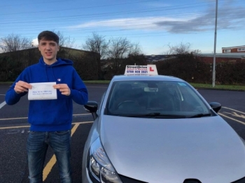 Beep, beep, delighted for “Luke Johnson” who passed his driving test “1st” attempt at Poole DTC, just the “FOUR” driving faults, very well done.<br />
<br />
Congratulations from your instructor “Shaun” and ALL of us at StreetDrive (SoM), drive carefully, keep safe 🚘- Passed Wednesday 11th December 2019.