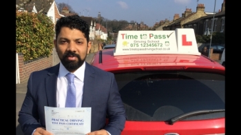 Hi everyone if you are looking to learn the skills for life then look no further then Time to pass driving school is the answer to your driving licence I have nothing to write everyone already said everything about my instructor Gulzar But I would definitely like to say a very big thanks for helping me to pass the driving test especially in London <br />
<br />
<br />
<br />
Nitin