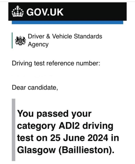 Colin trained with Steven Swan to pass his Part 2 driving test on his 1st attempt 🙌🏻