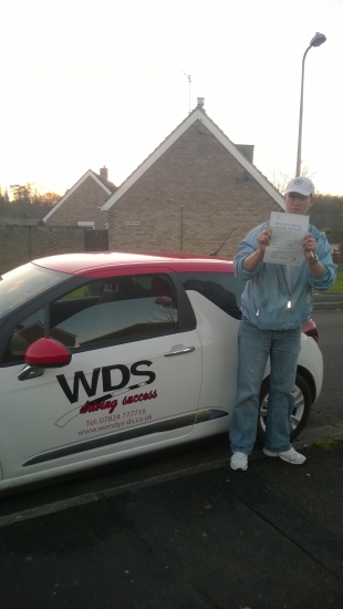 Congratulations Graham on an excellent drive today and a pass with only 2 minors Well done and stat safe