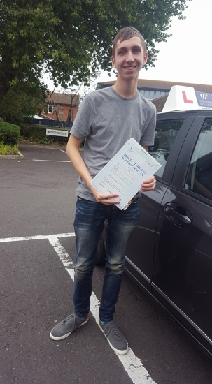 Sept 2016Congratulations Harry on a well deserved 1st time pass just 5 minors take care out there