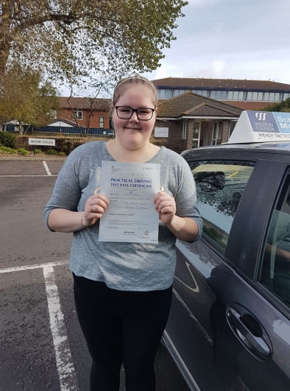 sept 2017<br />
<br />

<br />
<br />
Well done Lauren A much deserved pass with only 3 minors Take Care stay safe