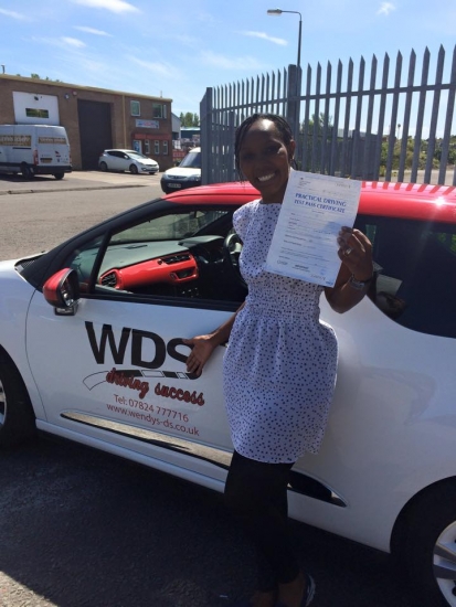 Congratulations Monica on a well deserved first time pass Stay safe out there Iacute;ll see you on the roads rather than walking everywhere and waving at you now