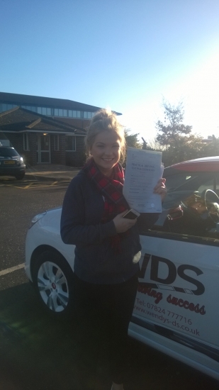 Congratulations Shannon on an excellent drive Passing with only 2 minors Looking forward to the Motorway lesson and canacute;t wait to see you on the roads in your VW Drive Carefully